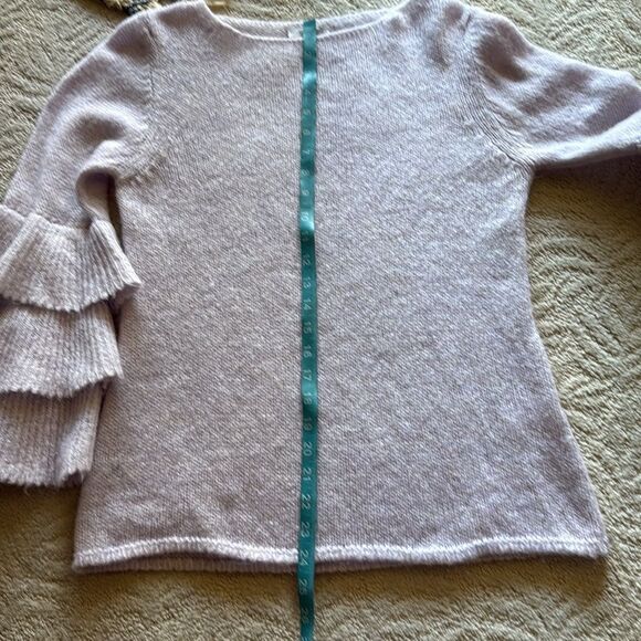 Gio Gio Made In Italy Lavender Tiered Sleeve Mohair Wool Sweater Medium - Picture 13 of 13